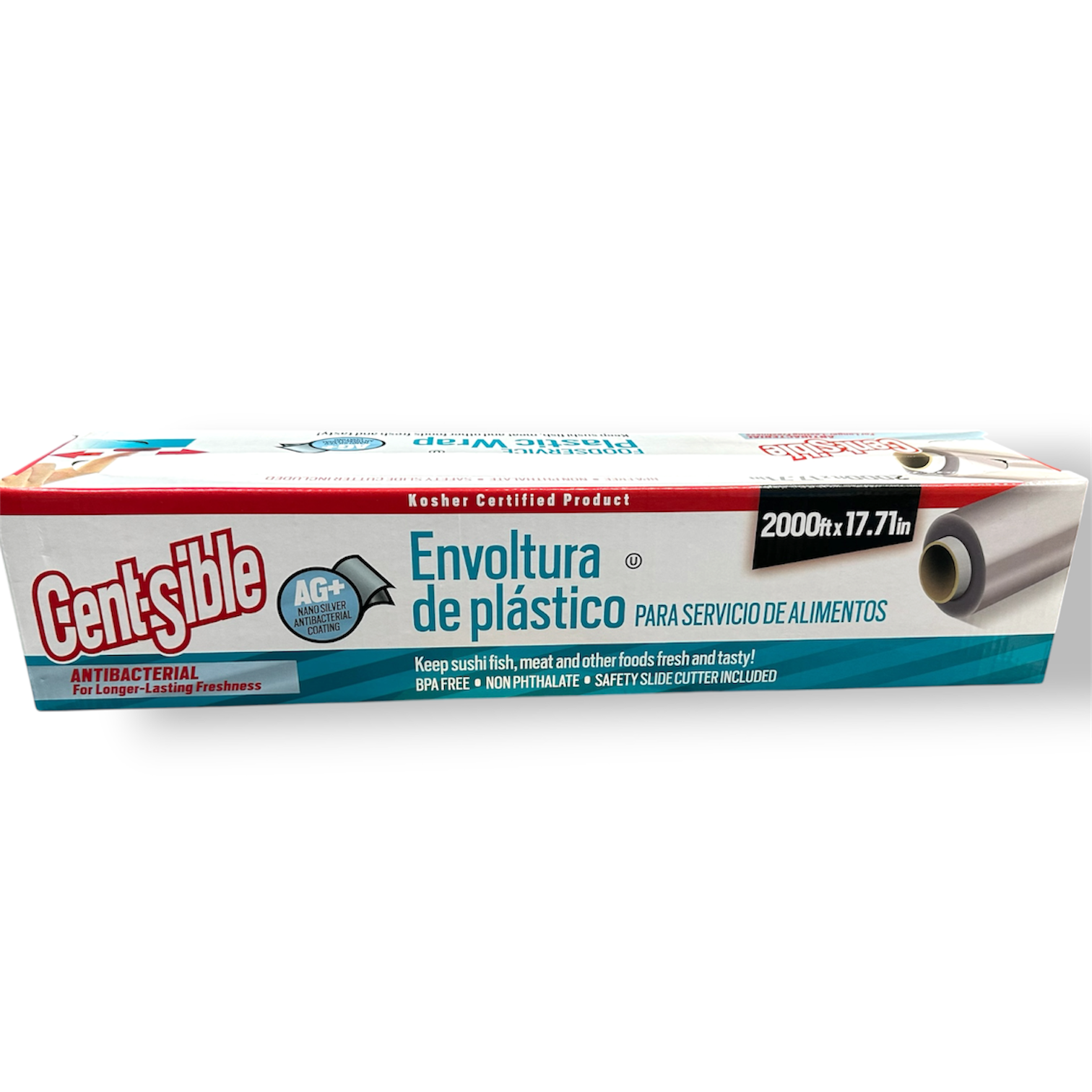 17"x2000ft Large Antibacterial Plastic Wrap