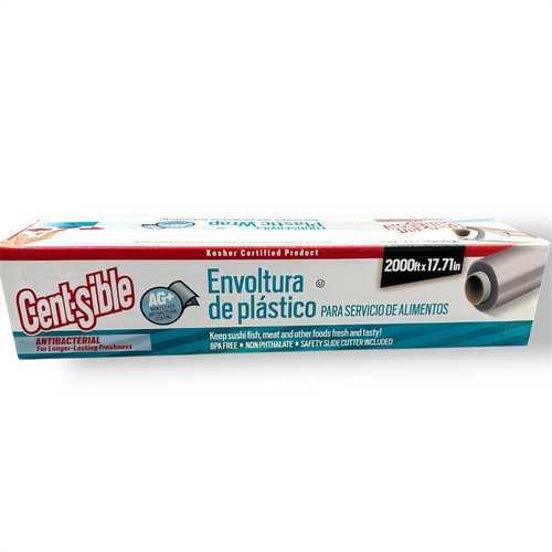17"x2000ft Large Antibacterial Plastic Wrap